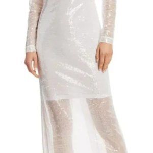 Staud White Sequin Dress, Size 2